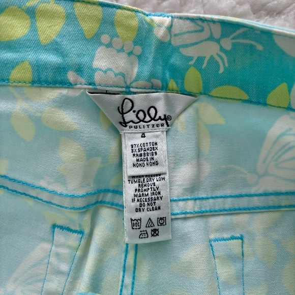 Lilly Pulitzer Butterflies/Leaves Print Cropped Pants size 4 - Picture 5 of 12